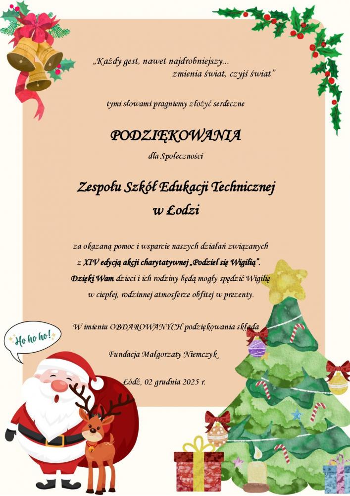 Akcja charytatywna „Podziel się Wigilią”