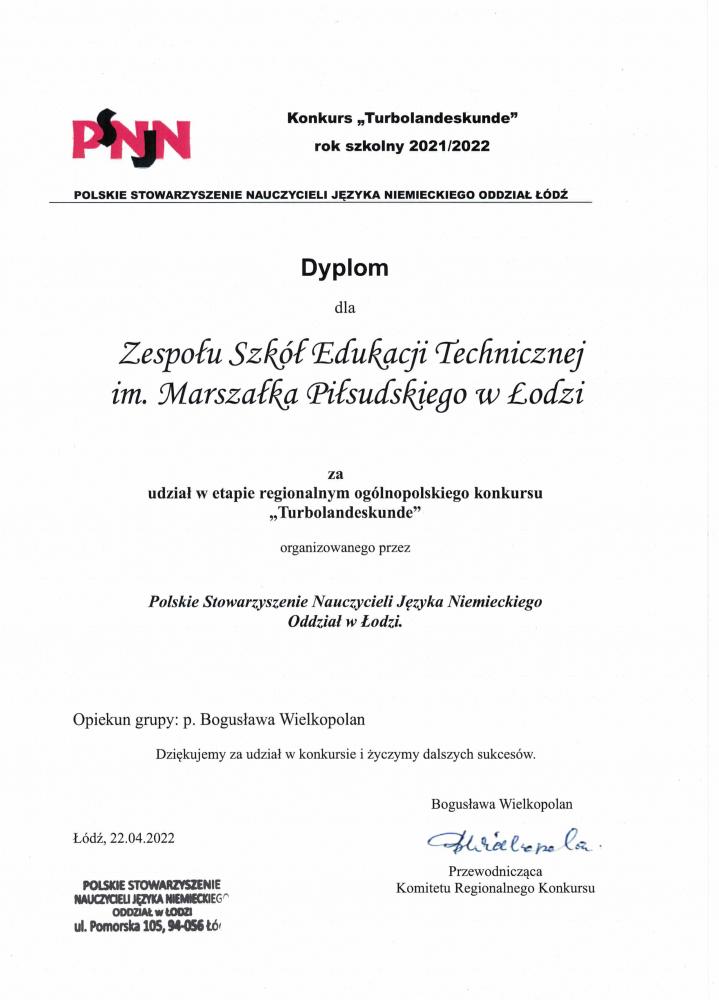 Konkursu „Turbolandeskunde”